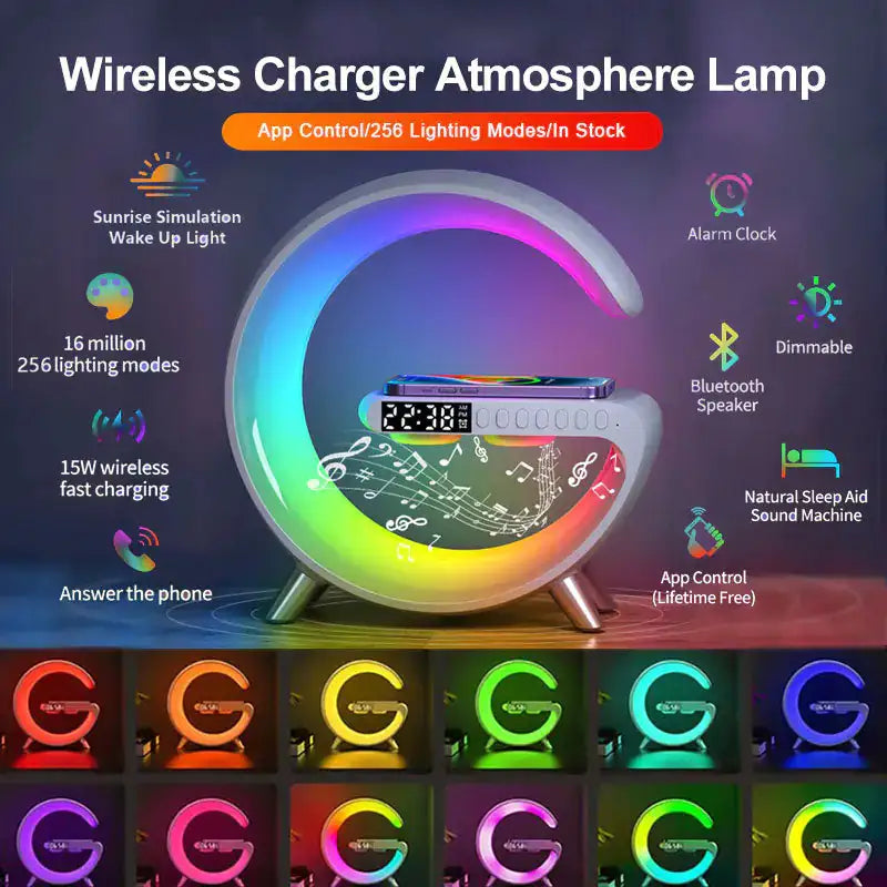 Multifunction Lamp With Speaker And Wireless Charging